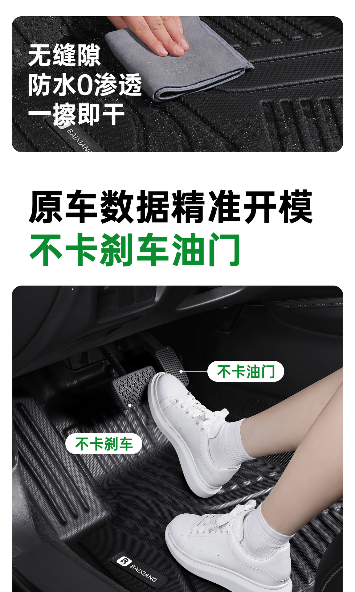 Bausch & Lomb Tpe Car Floor Mats Suitable for Ford Mondeo Evos, Focus, Escape, Edge, Explorer