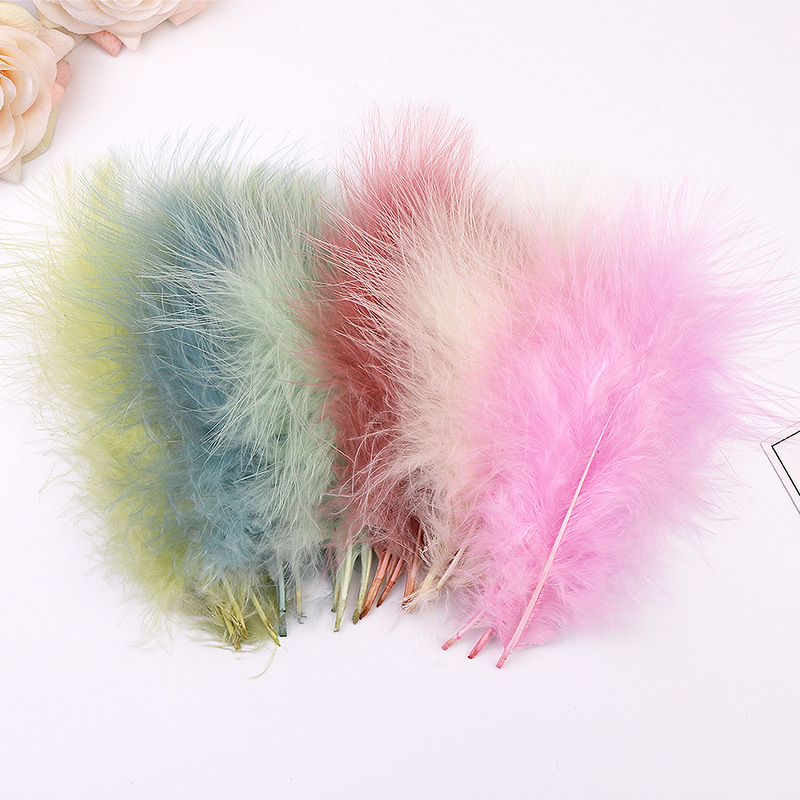 Manufacturer supplies DIY Feather Turkey Feather Colorful Full Down…