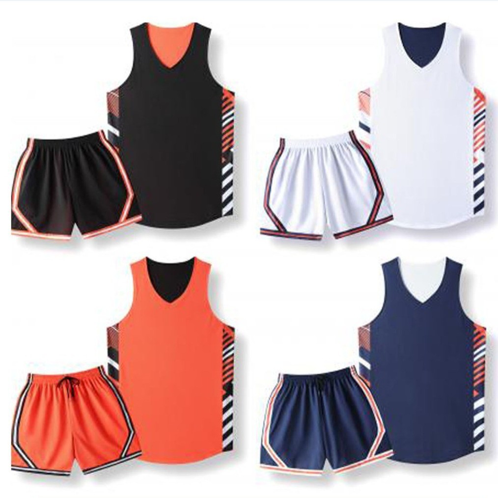 Adult and Children's Reversible Basketball Jersey, Quick-Drying and Breathable, for School Games, Team Activities, Men's Short-Sleeved Team Sports Trend
