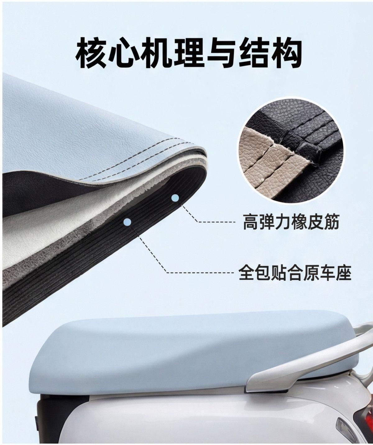 All-in-one cartoon elastic leather seat cover for electric vehicles, suitable for all seasons, waterproof and sun-resistant, new cute summer leather design