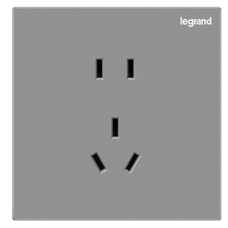 Legrand switch socket panel Yijing silver five-hole USB dual control 16a home concealed wall power switch