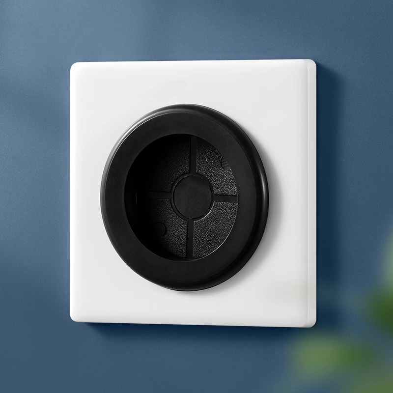 Tipo 86 interruptor de zócalo panel en blanco agujero de bloqueo tipo adhesivo autoadhesivo con agujero de salida de cable caja cubierta de placa blanca image 2