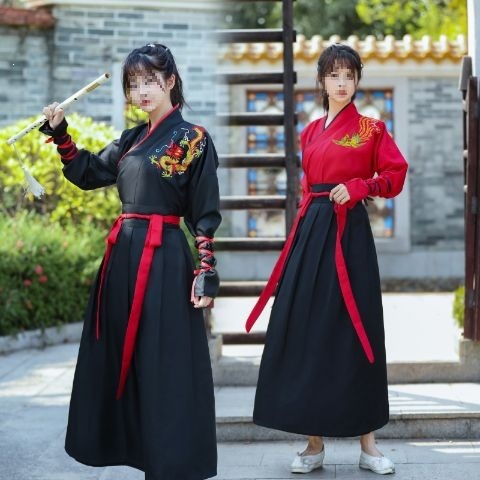 2026新款汉元素交领日常改良汉服女学生中国风班服古风武侠情侣装