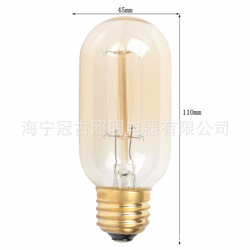 Retro bulb, antique incandescent lamp, 40W, 120v, 220v