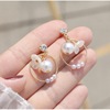 Design earrings from pearl, internet celebrity, 925 sample silver, 2023 collection, trend of season