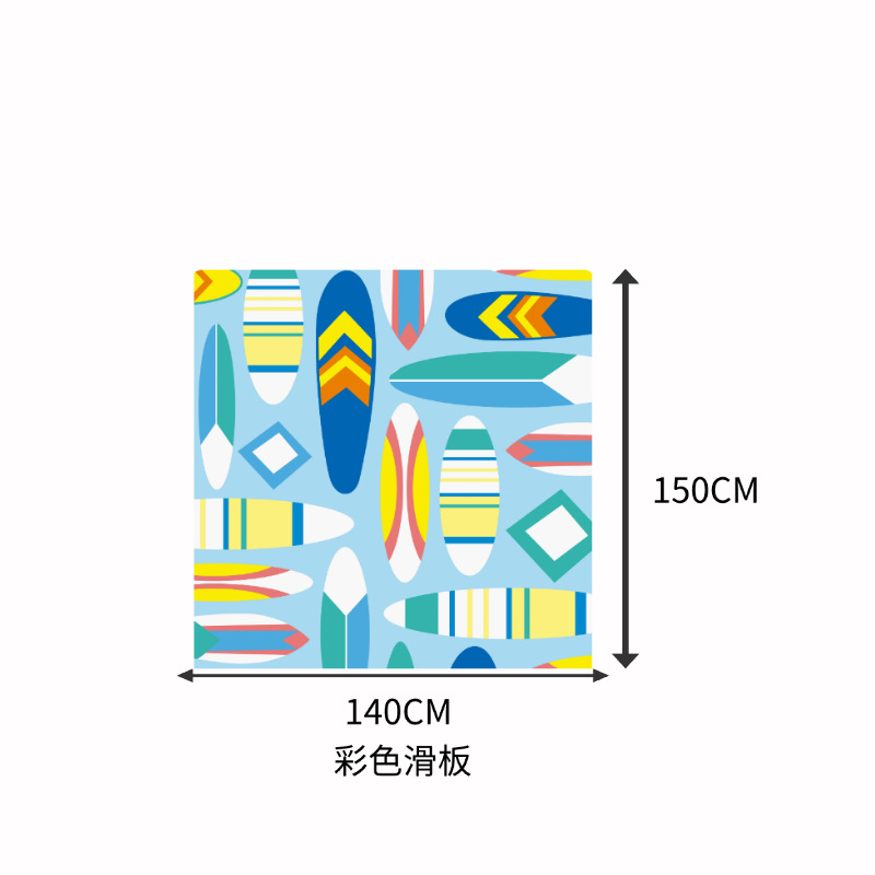 비치 매트 컬러 스케이트보드 140*150cm