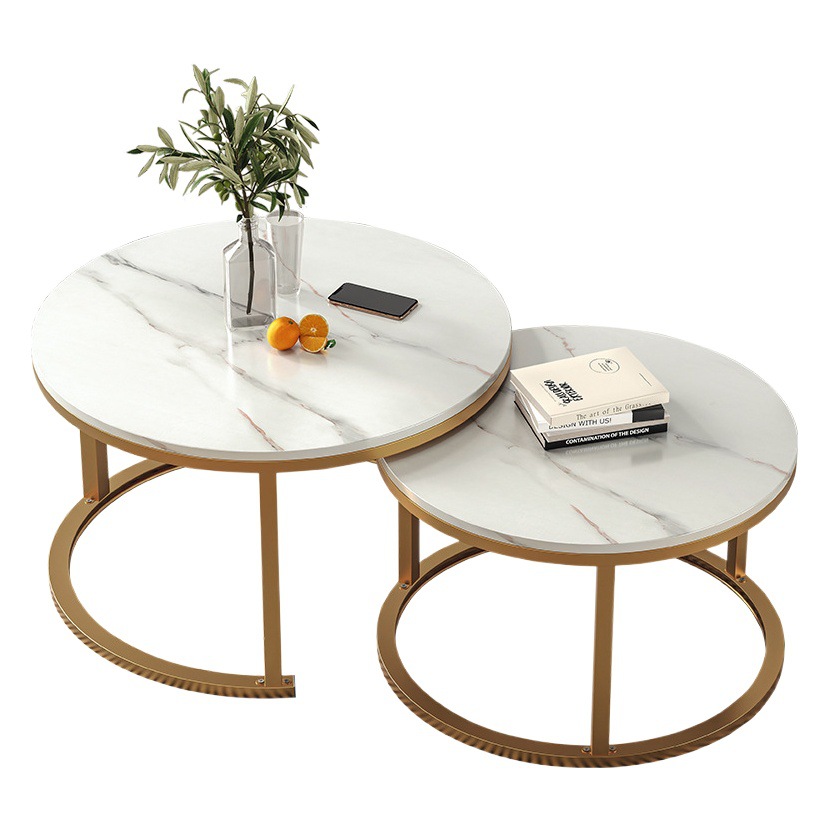 Mesa de café sala de estar hogar Mesa Redonda apartamento pequeño sofá mesa auxiliar Luz de lujo simple mesa de café moderna mesa balcón