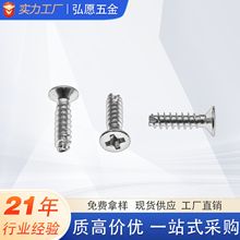 304不锈钢沉头十字平尾割尾自攻螺丝 GB846标准件切尾自攻钉