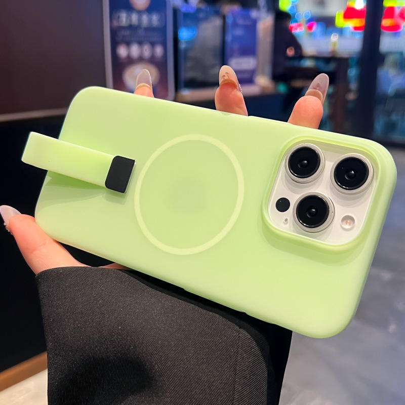 创意带挂绳适用iPhone17PROMAX马卡龙肤感磁吸手机壳苹果16防摔PC|undefined