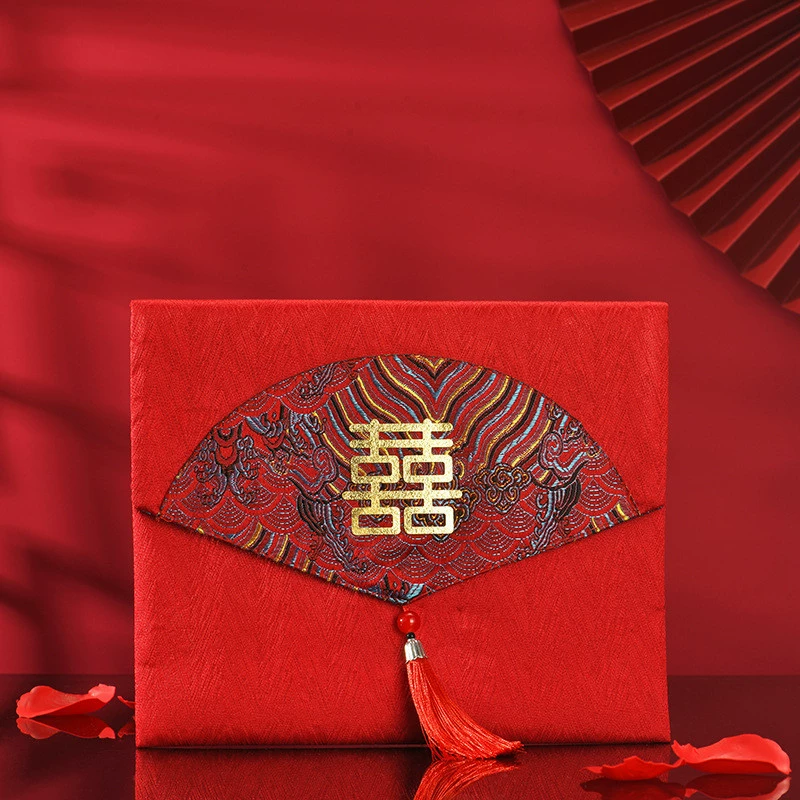 Wedding red envelope wedding new Chinese retro creative personality red envelope red envelopes red envelope bag is a sealing 10,000 yuan to wholesale