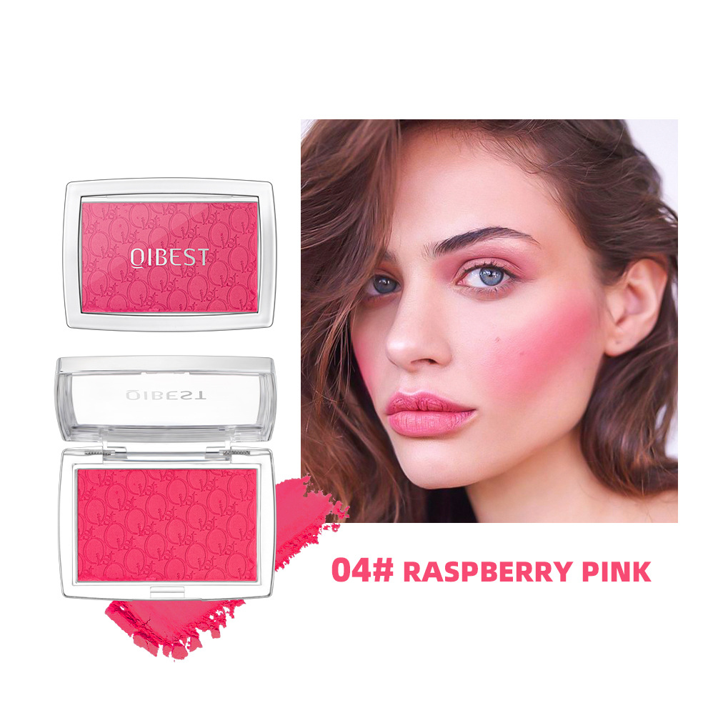 QIBEST monochrome blush improve complexion makeup waterproof sweat-proof long-lasting makeup effect pseudo plain makeup wholesale
