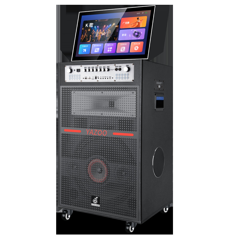 558 máquina de audio y video de bambú de alto rendimiento con proyección de sonido al aire libre de alta potencia para cantar