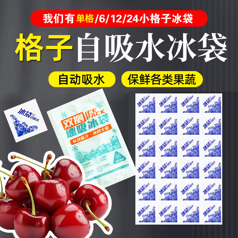 Mini Plaid Self-Absorbing Ice Bag Refrigerated Ice Plaid Fresh Fruit Preservation Cold Storage Express Transportation Self-Absorbing Water Ice Bag Mini Plaid Self-Absorbing Ice Bag Refrigerated Ice Plaid Fresh Fruit Preservation Cold Storage Express Transportation Self-Absorbing Water Ice Bag