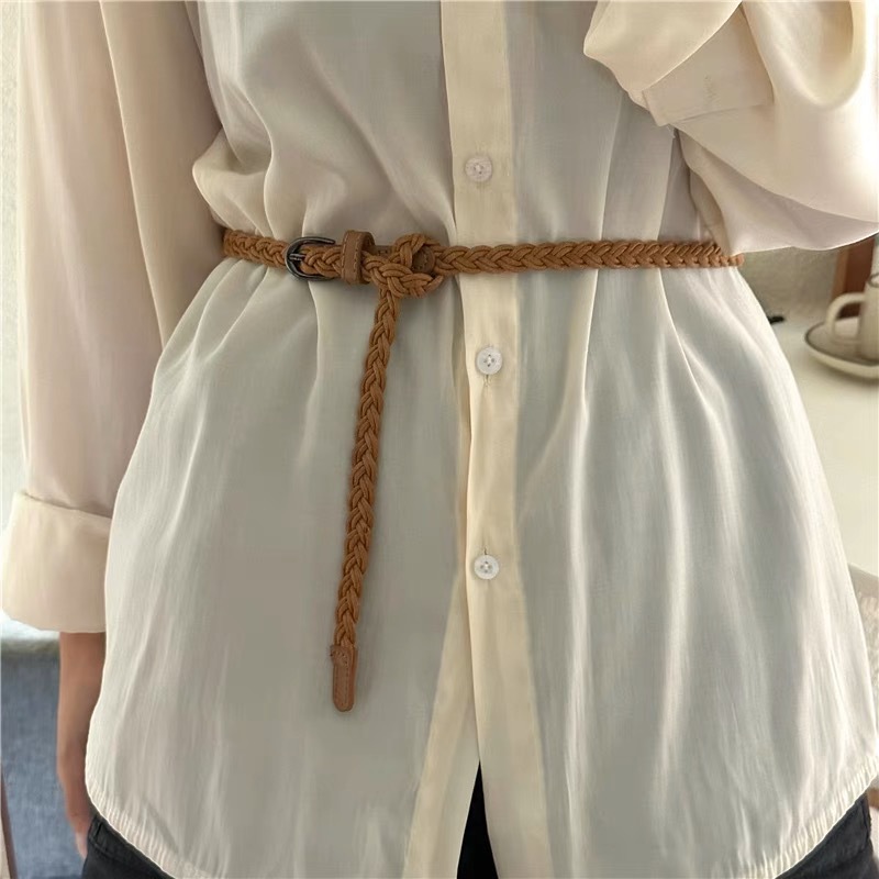 Retro woven belt