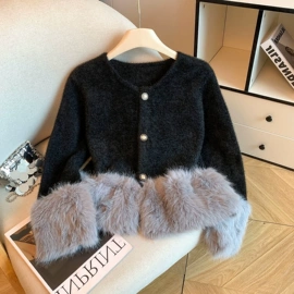 女式针织衫;毛衣;时尚休闲套装