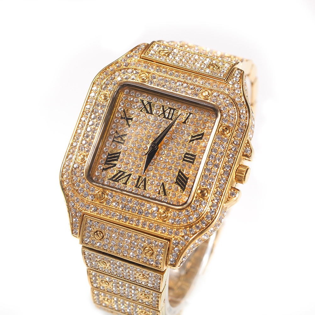 Snap Button Buckle Style Square Dial Shape Fashion Solid Color Snap Button Quartz Women's Watches