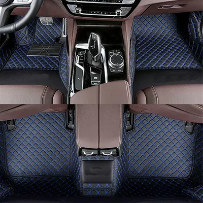 matching car mat — Modelə uyğun ayaqaltı - specific-model-year-notes-or-message-customer-service-blue-single-layer-diamond-lattice