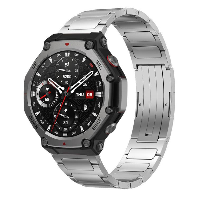 xDfind correa de acero inoxidable para Amazfit T-Rex 3