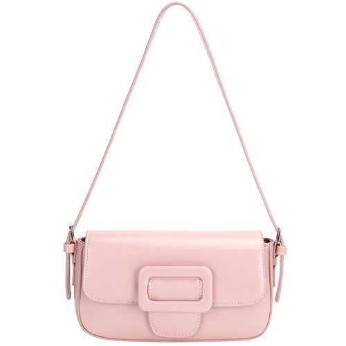 Urban Simple Underarm Bag 2024 Niche Design Pink Bag Women's High-Quality Textured Shoulder Bag Trendy Bags