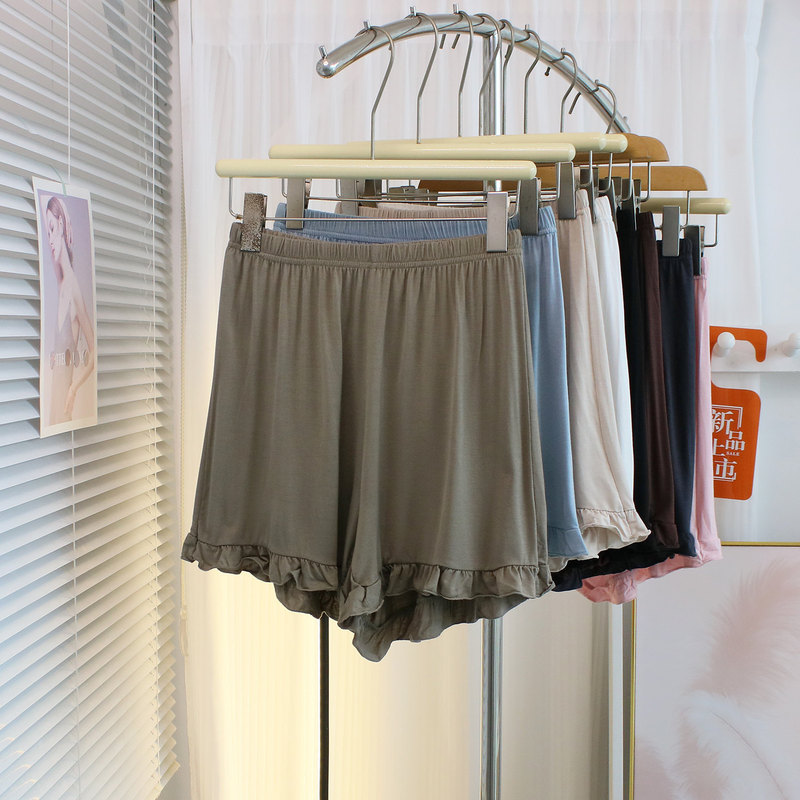 Soft and Comfortable Modal Lace Casual Shorts for Women, Summer Loose Safety Pants, Home Pants, Sleep Pants, Beach Hot Pants Soft and Comfortable Modal Lace Casual Shorts for Women, Summer Loose Safety Pants, Home Pants, Sleep Pants, Beach Hot Pants