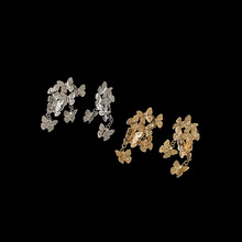 欧美轻奢夸张群蝶飞舞金色耳钉女小众独特个性时尚百搭耳环耳饰