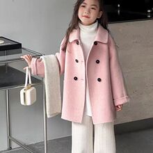 女童2026秋冬款双面呢大衣韩版高档童装洋气冬季儿童毛呢外套