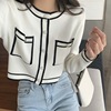 French temperament Small fragrant wind knitting Cardigan 2021 Spring and summer tender fashion T-shirts have cash less than that is registered in the accounts Long sleeve jacket