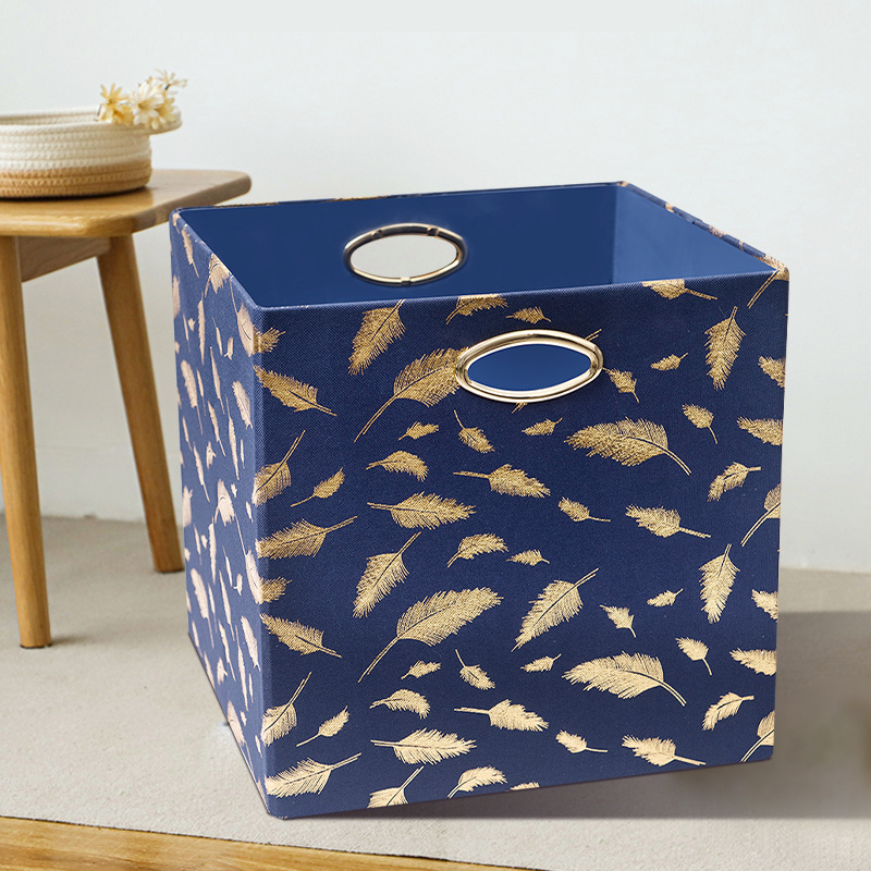 家用收纳箱整理箱储物箱皮质加厚卧室衣柜衣帽间样板间装饰收纳盒