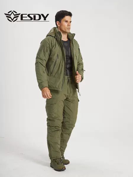 Esdy Cross-Border Outdoor Warm Assault Jacket Cotton Suit Fleece-Lined Jacket Waterproof Windproof Camouflage Mountaineering Clothing for Men