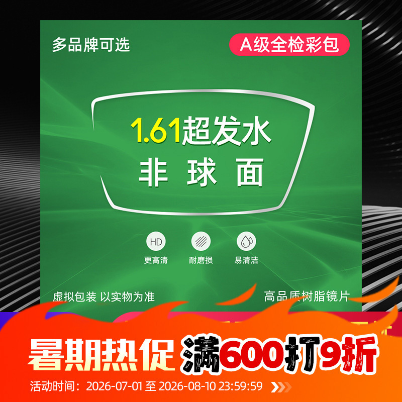 1.61 Super Absorbent Water Film Aspherical Myopia Presbyopia High Dispersion Spot Grade a Lens 1.60 Spectacle Lens