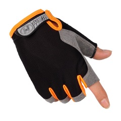 Fitness gloves for men and women, thin mesh, bicycle riding, half-finger, outdoor sports, breathable, non-slip, sunscreen A01-WB