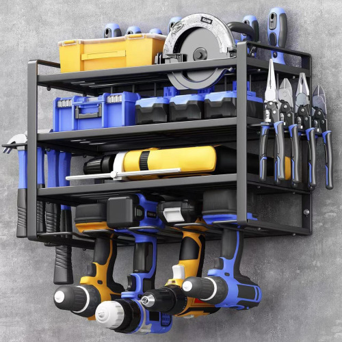 Electric tool storage rack wall-mounted hardware tool stand drill tool shelf