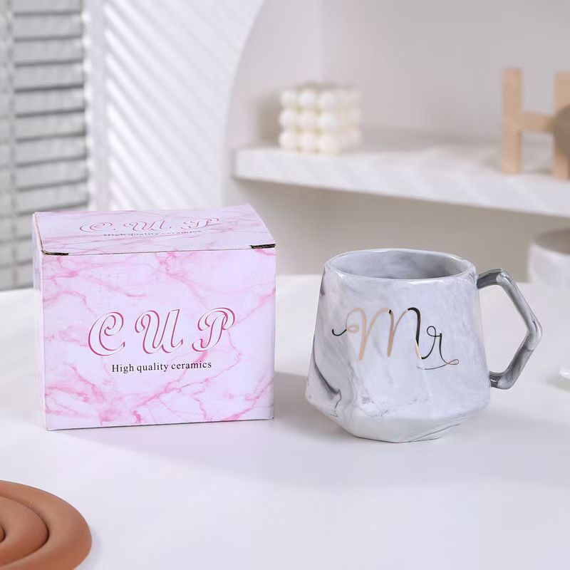 대리석 패턴-다이아몬드 컵 그레이 [싱글 컵 컬러 박스]