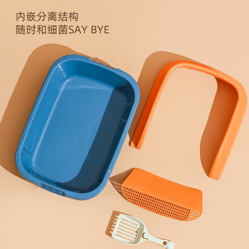 [Fabricante DE LA FUENTE] Internet celebridad semi-cerrado gato caja de arena anti-Splash gato inodoro gato caja de arena gato suministros para mascotas