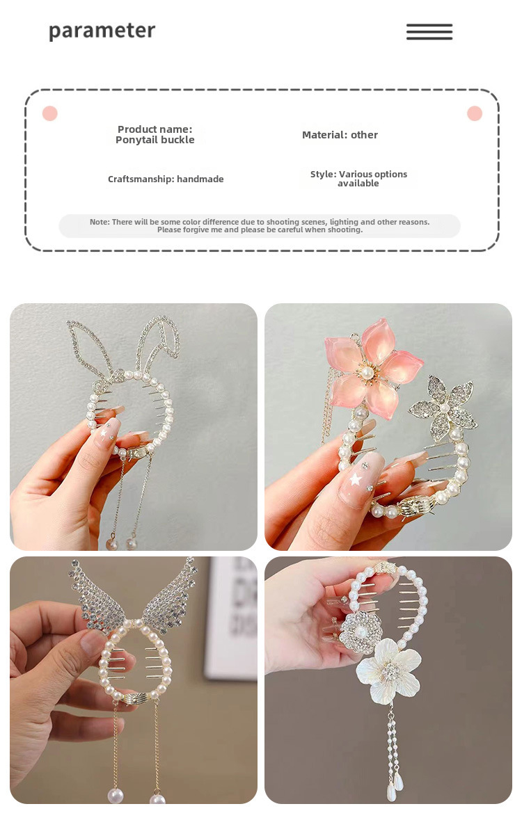Accessori per capelli con polpette per bambini Copricapo temperamento Forcina per capelli fissa Forcina per capelli con coda di cavallo ad alto senso in stile coreano per ragazze_voghion.com
