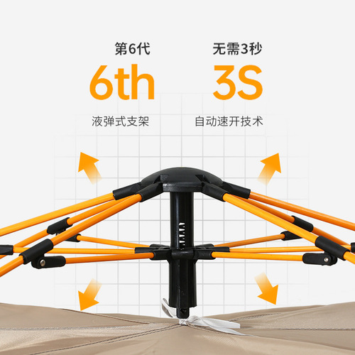 Outdoor portable folding fully automatic camping tent, camping quick-opening tent, multi-person picnic park tent