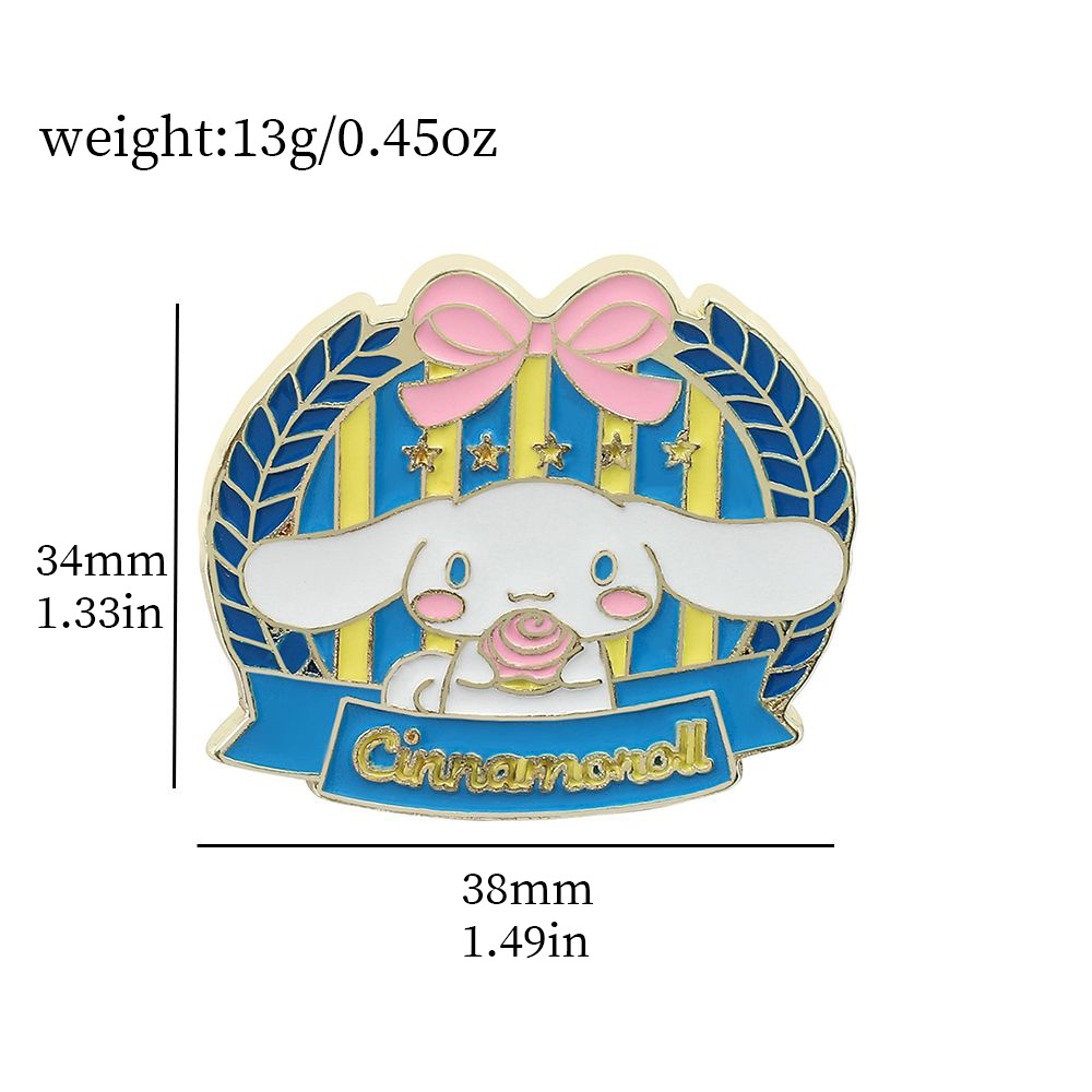 Venta caliente cien Sanrio serie de metal broche de dibujos animados coolomi Yugui perro KT gato todo-fósforo de moda insignia