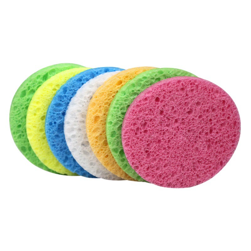 Сжатое Мытье Лицо Слойка Салон Красоты Деревянная Мякоть Хлопок Очищающее Средство Для Удаления Макияжа Пудра Слойка Глубокая Очищающая Деревянная Мякоть Хлопок Лицо Слойка