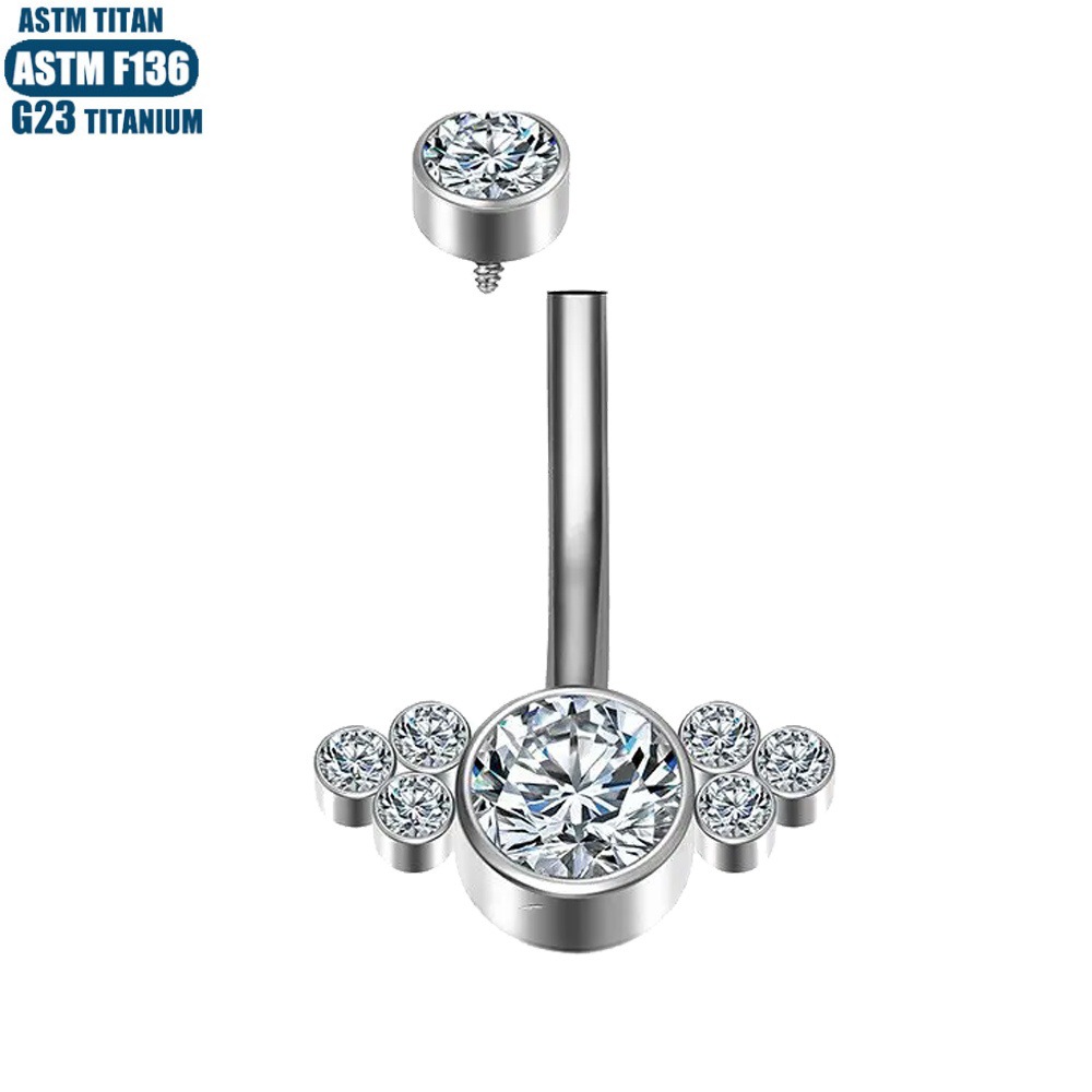 Pointed titanium steel lip stud product view