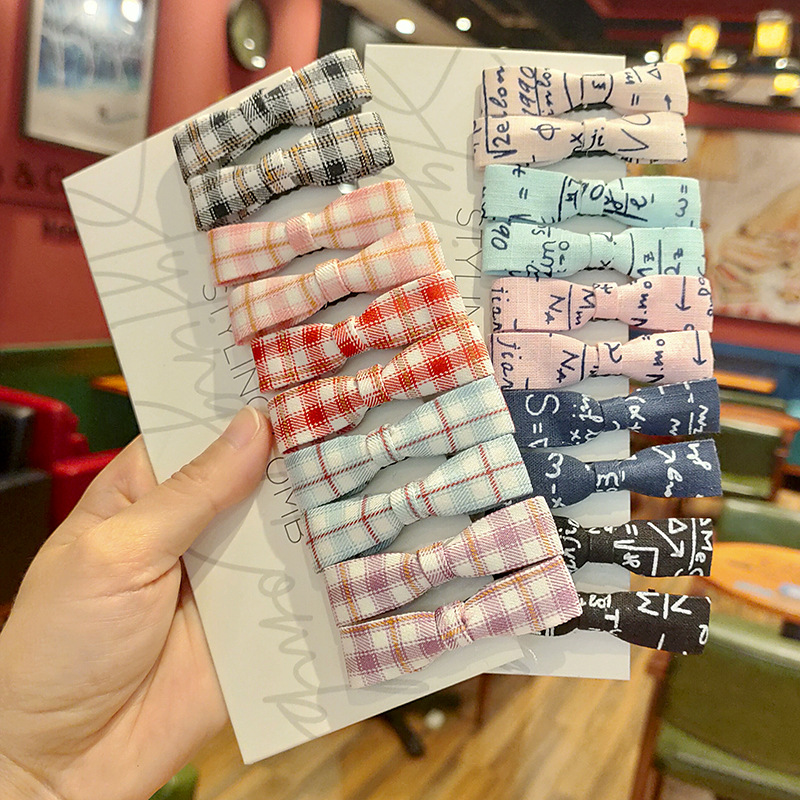 2021春季新品发饰 学生少女印花发夹 小清新时尚边夹鸭嘴夹批发