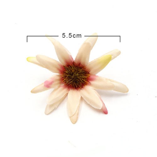 5.5cm 尖角太阳花 秋色仿真人造花头DIY头饰配件家居装饰婚礼布置