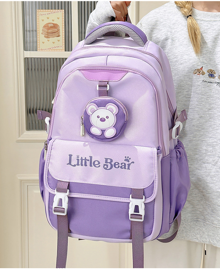 Vintage-Inspired School Backpack For Teens - Stylish & Spacious Unisex Bookbag With Breathable Cushion Straps, Trendy Color Block Design_voghion.com