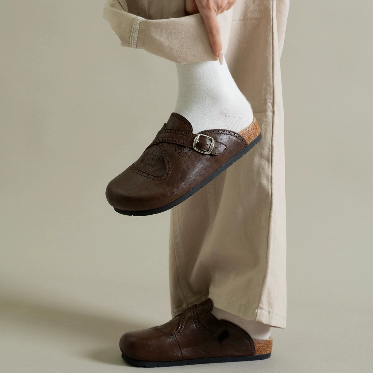Мягкая кожаная версия — японские ретро сандалии Birkenstock для женщин, лето 2025, повседневные туфли с открытым носком, полуслипоны, сабо