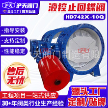 定制液控止回蝶阀HD742X-10Q重锤式液控蝶阀保压液控缓闭止回蝶阀