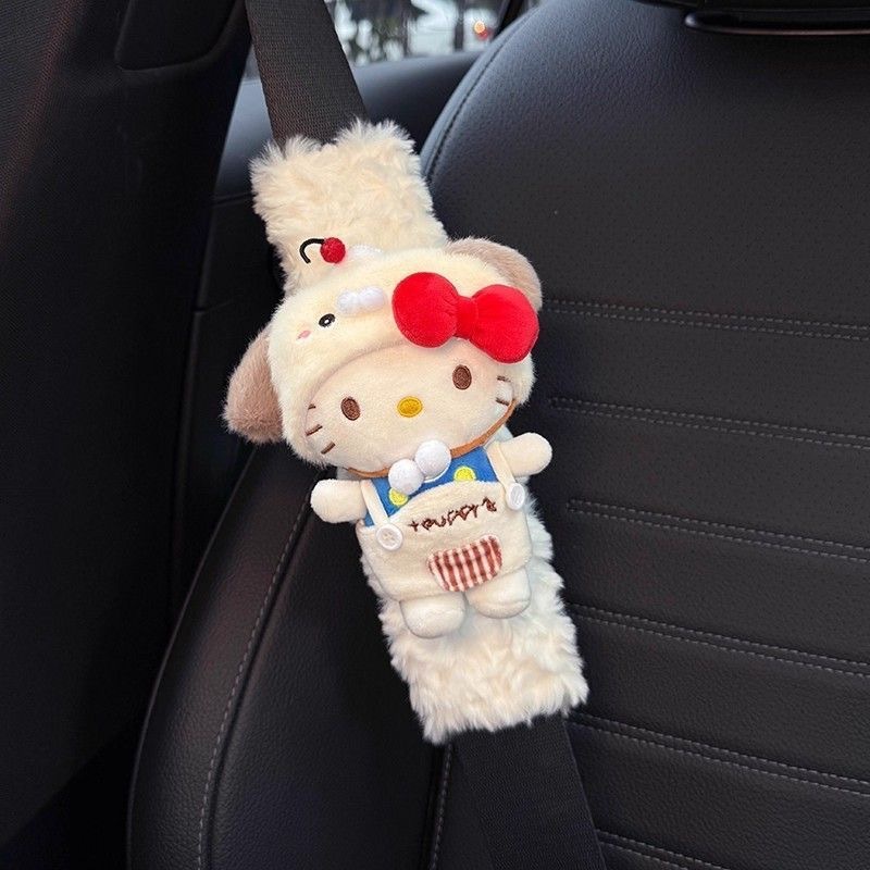Hellokitty Car Seat Belt Shoulder Pads Car Interior Decoration Anti-Wear Clothing Couple Pair Christmas and New Year
