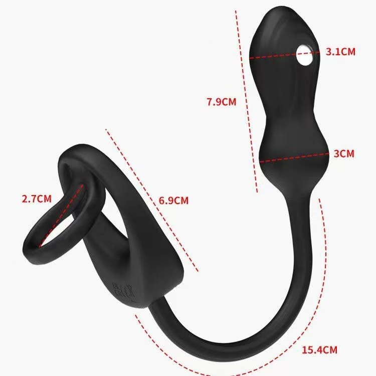 Male Electric Shock Lock Fine Prostate Massager Wireless Remote Control Vibrating Anal Plug Sex Toy_voghion.com
