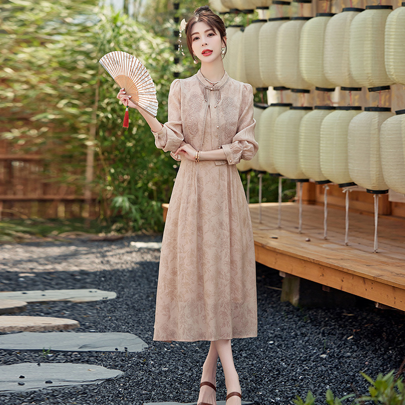 New Chinese Style Style suit New Style Elegant Fashion Vintage Jacquard Sling dress Small Shirt ZM24322 New Chinese Style Style suit New Style Elegant Fashion Vintage Jacquard Sling dress Small Shirt ZM24322