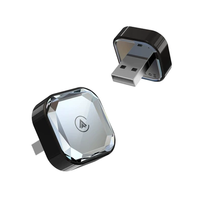 Hot Selling Diamond Carplay Car-Machine Interconnection Box with Cooling Holes Horizontal Plug-In 2in1 Wireless Caplay Box