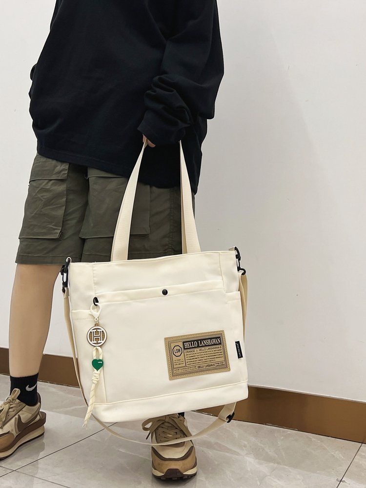 Waterproof handbag for men, Japanese-style casual Instagram, single-shoulder backpack for college students in class, trendy large-capacity crossbody bag for women undefined