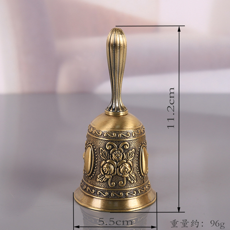 Bronze copper small bell, roses